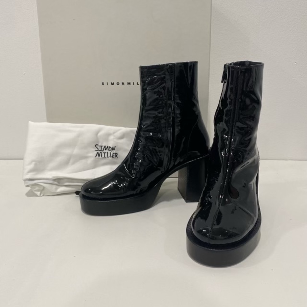 Simon Miller Low Raid Patent Boots Size 38 NWT Box